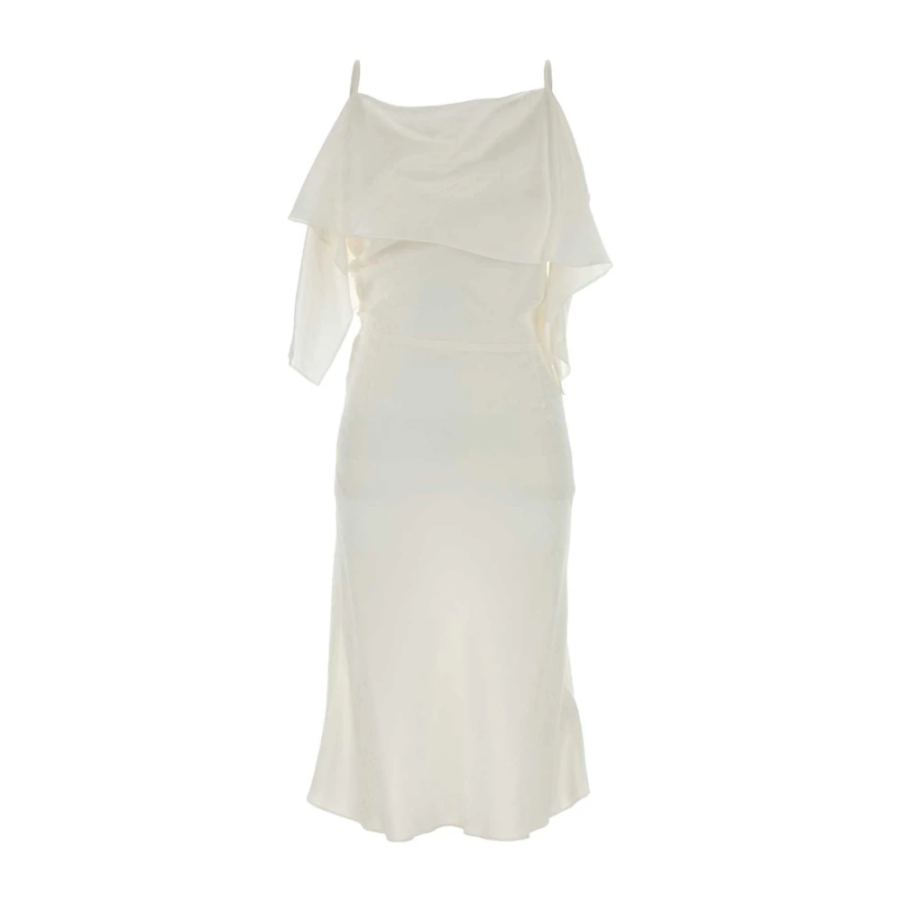 Mm6 Maison Margiela Damen Weiß - Satin Dress - Dresses - Xs
