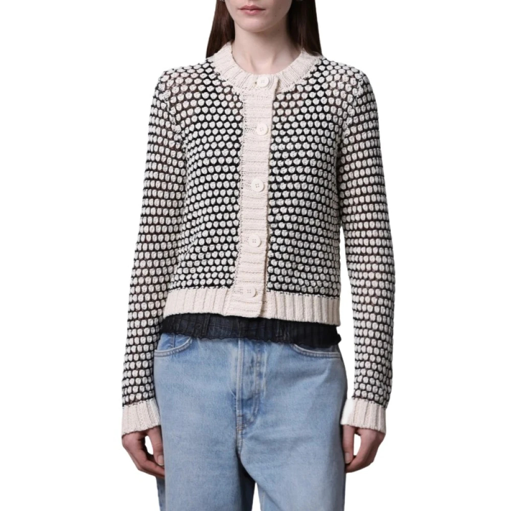 Roberto Collina Damen Multicolor - Punto Nocciolina Cardigan - Knitwear - Mehrfarbig - L
