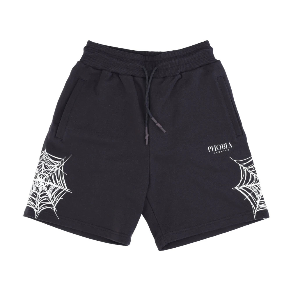 Phobia Archive Herren Schwarz - Cobweb Print Shorts - Shorts - K - L