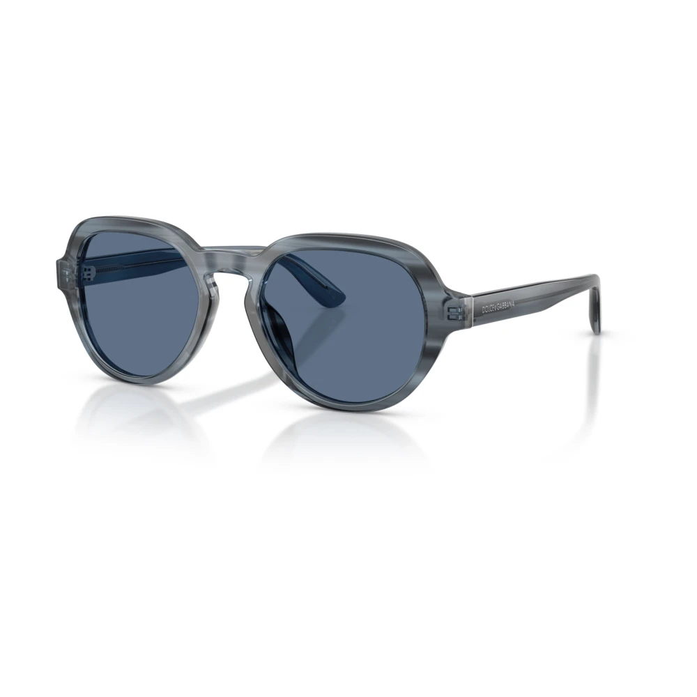 Dolce & Gabbana Herren Transparent Striped Blue Dg4567 348280 Blaue Sonnenbrillen - Bild 4