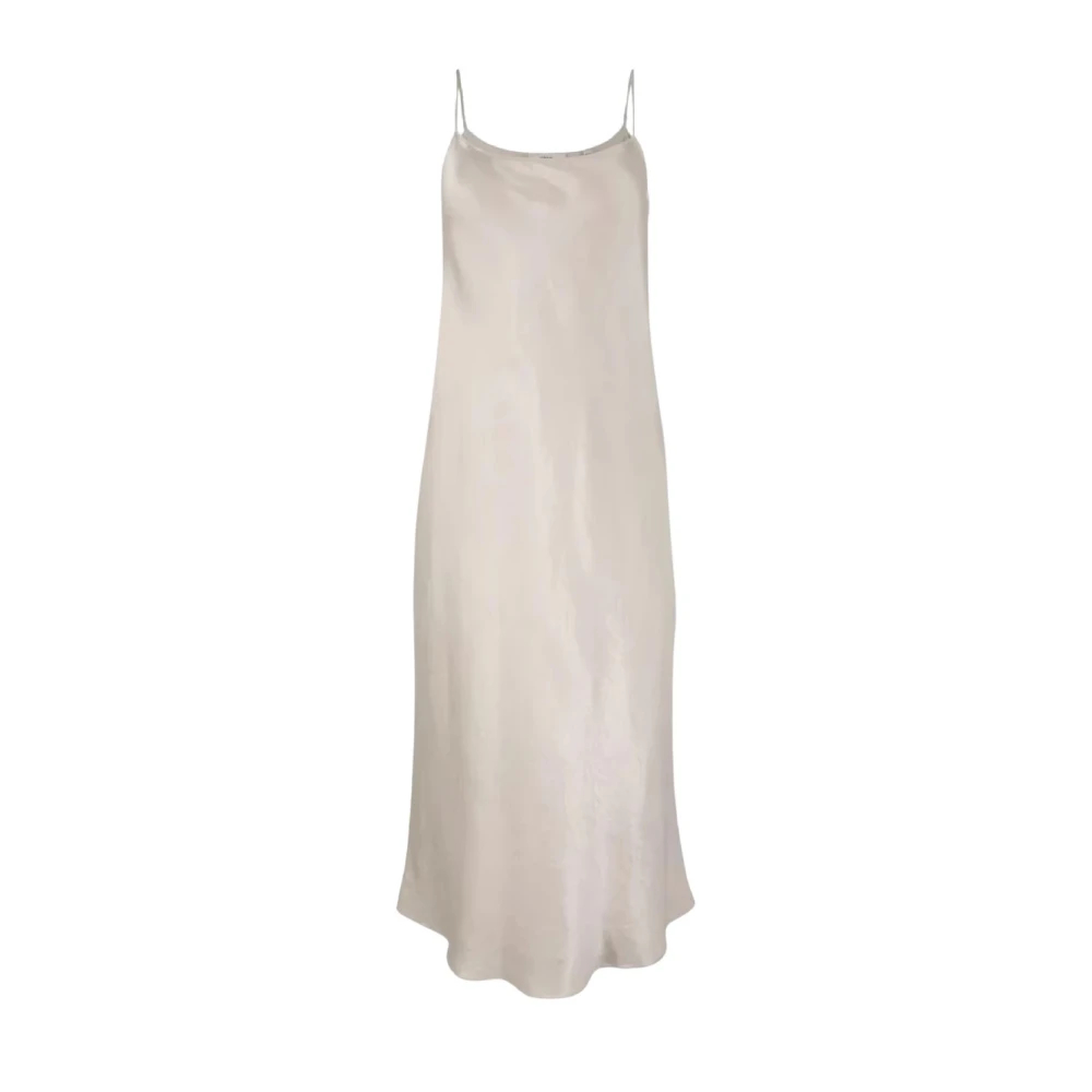 Vince Damen Beige - Satin Slip Dress - Dresses - S
