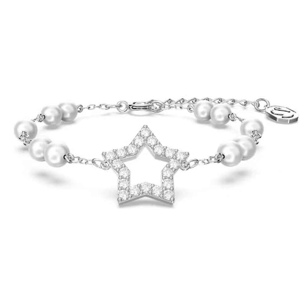 Swarovski - Kristall-Perlenarmband - Accessories -Damen -Grau -One Size