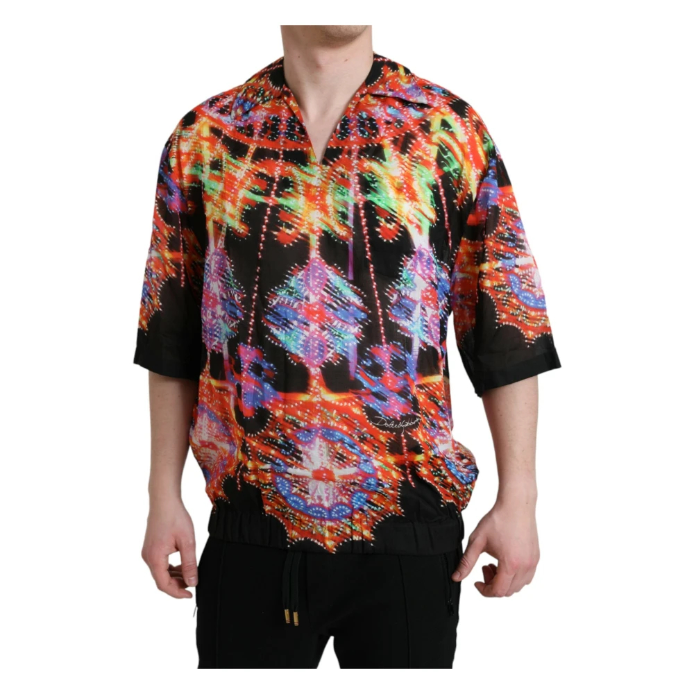 Dolce & Gabbana Herren Multicolor - Luminarie Print Baumwoll-T-Shirt - Shirts - Mehrfarbig - 3XS