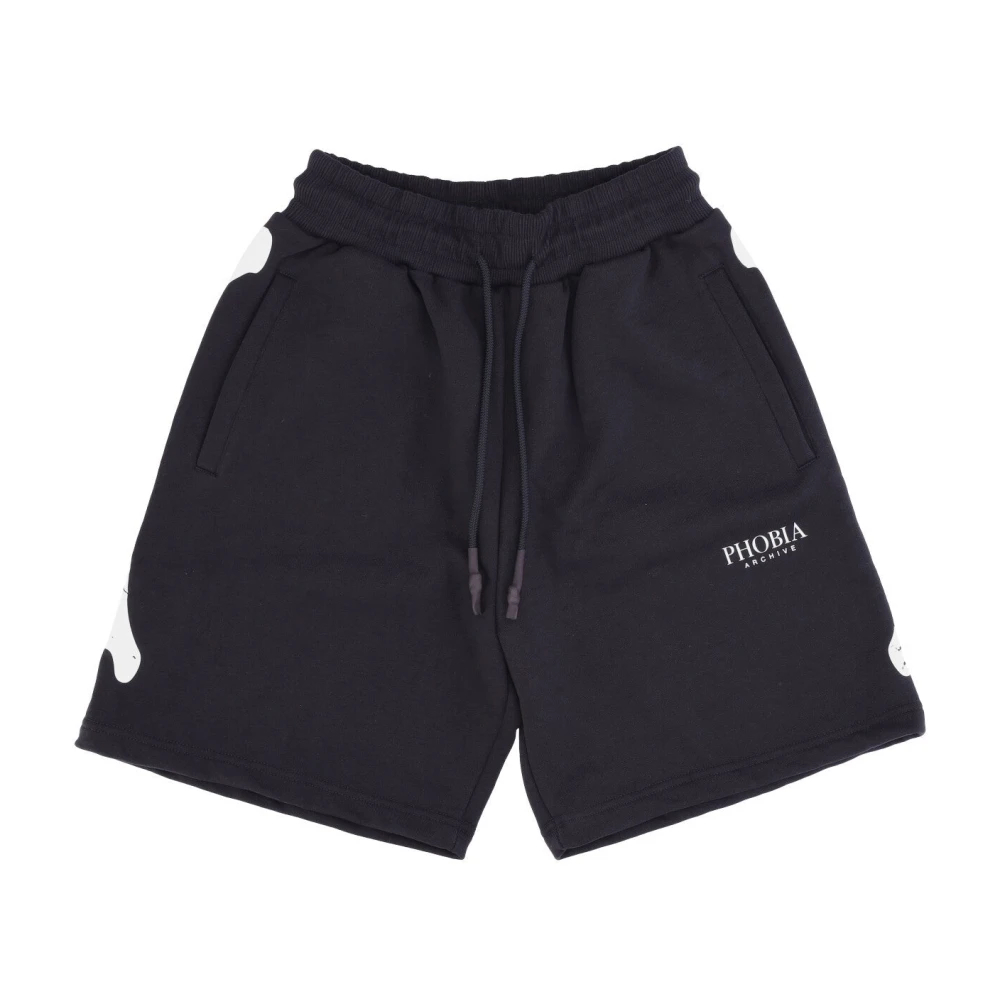 Phobia Archive Herren Schwarz - Skeleton Print Shorts - Sport - K -Xs