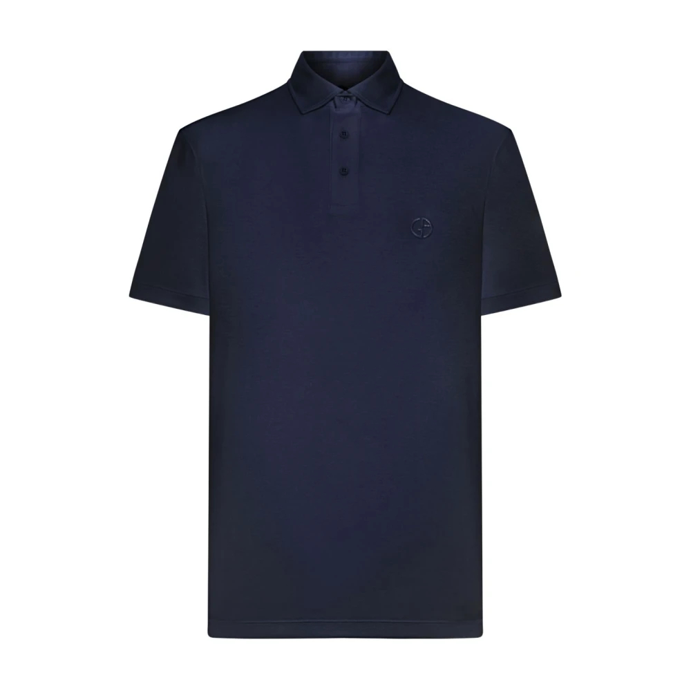 Giorgio Armani Herren Blau - Pure Cotton Interlock Polo - Tops - L
