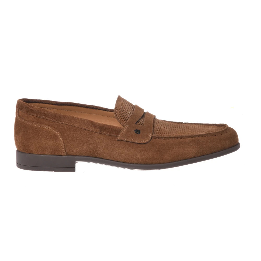 Baldinini - Printed Suede Loafer - Shoes - Herren - Braun - 40 Eu