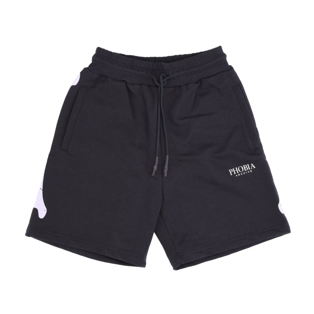 Phobia Archive Herren Schwarz - Skeleton Print Shorts - Shorts - K - Xl