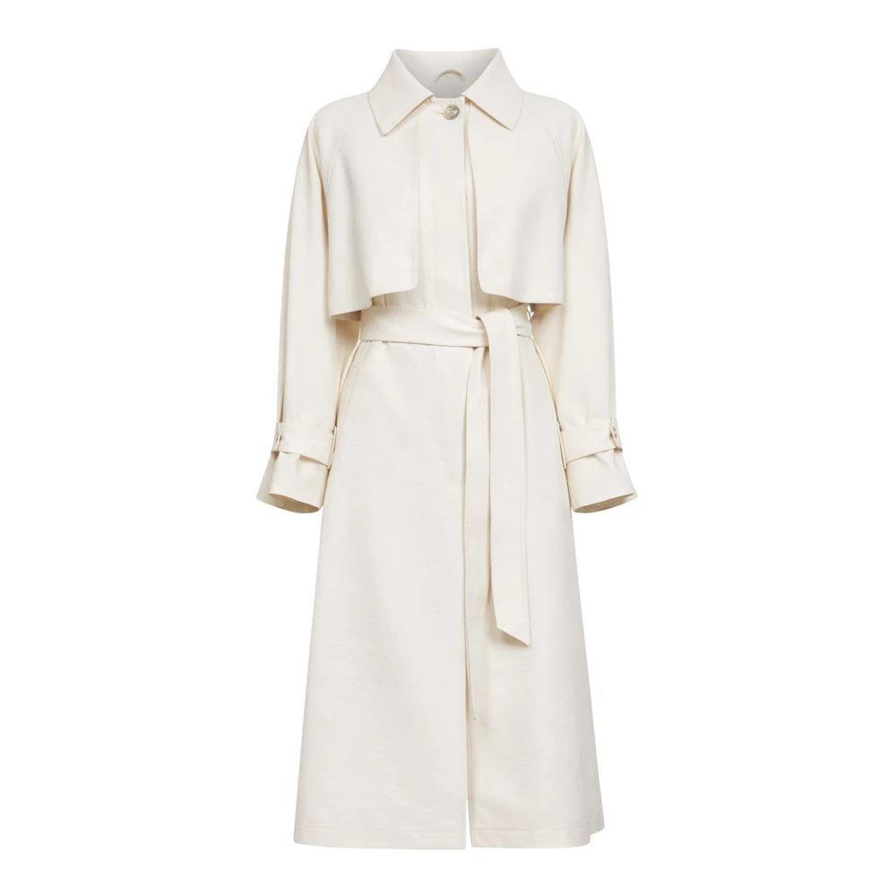 Herno Damen Beige - Trenchcoat Aus Frischem Knittergewebe - Coats - S