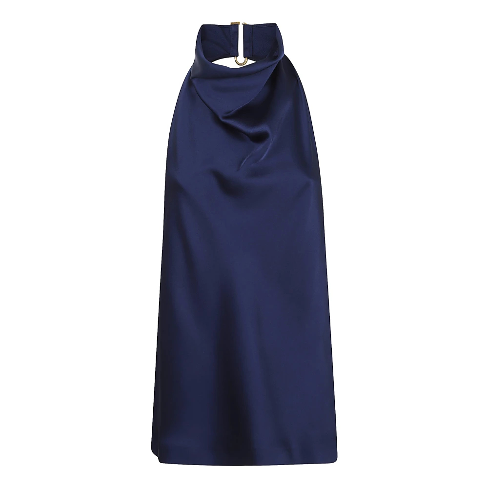 Stella Mccartney Damen Blau - Satin Halterneck Top - Tops - 2XS