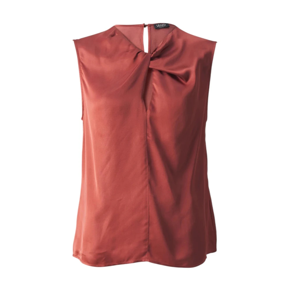 Liu Jo Damen Braun - Satin Top - Tops - Xl