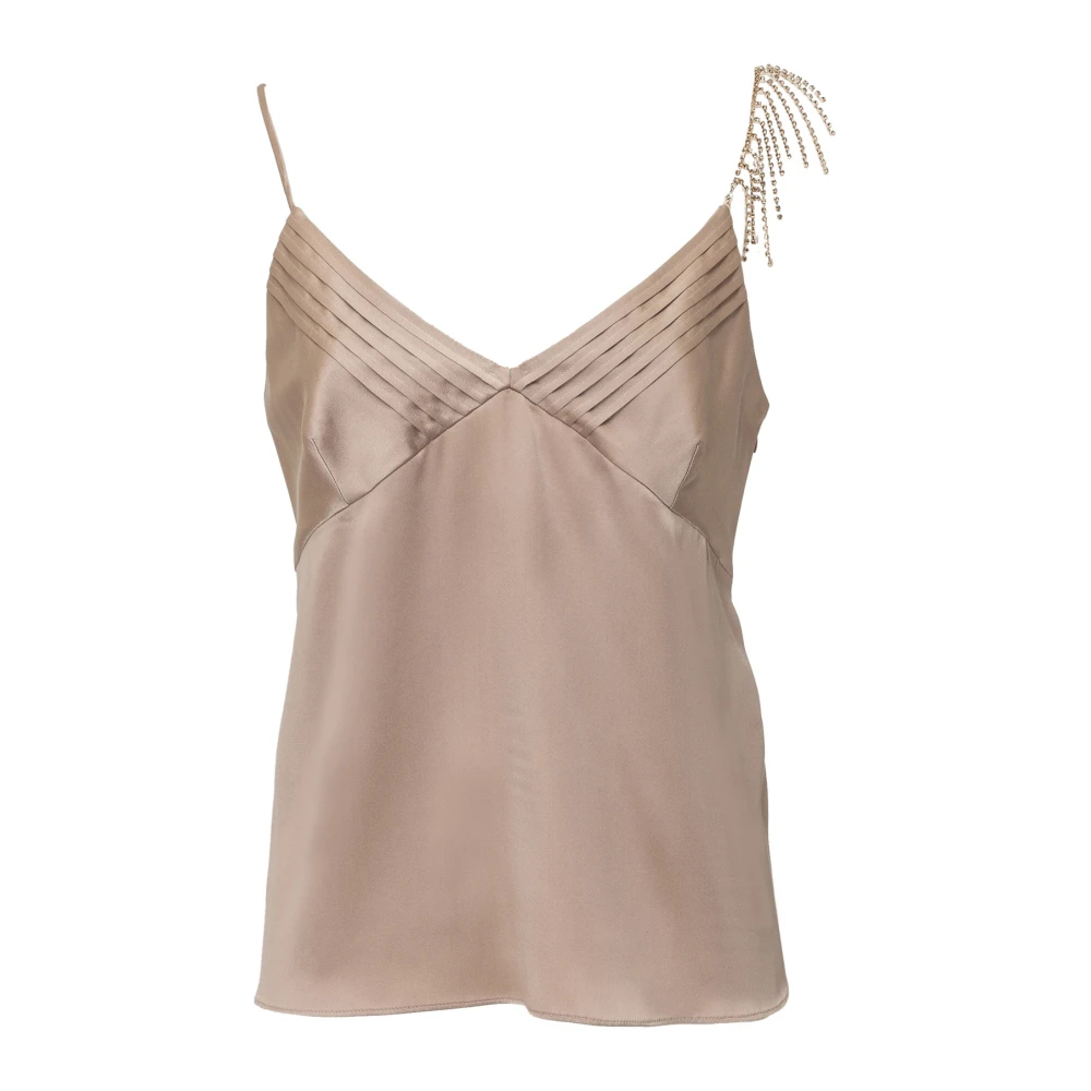 Max Mara Damen Braun - Satin Top - Tops - Xs