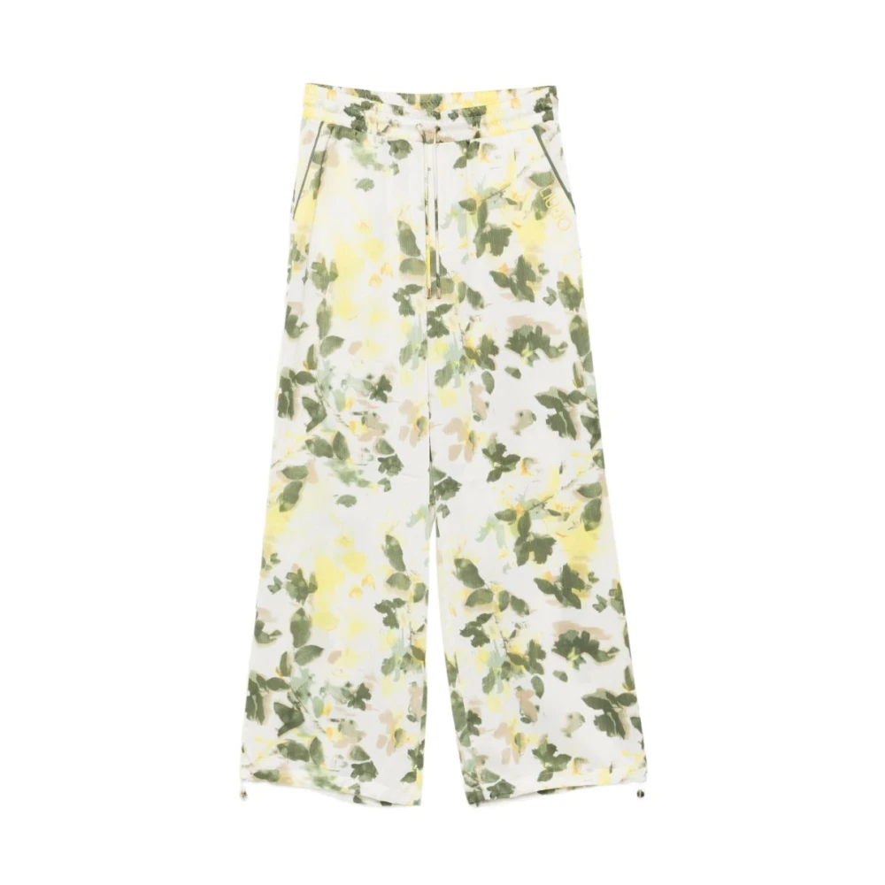 Liu Jo Damen Multicolor - Bedruckte Satinhose - Trousers - Mehrfarbig -Xl