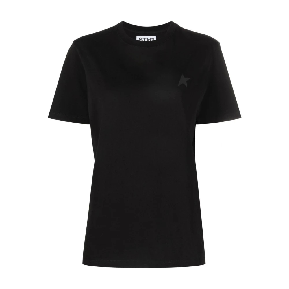 Golden Goose Damen Schwarz - Logo-Print Baumwoll-T-Shirt - Tops - K - M