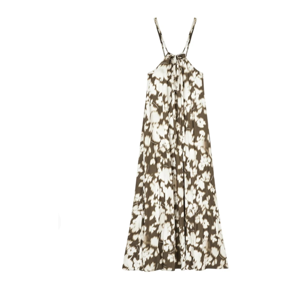 Emporio Armani Damen Multicolor - Floral Print Long Beachwear Dress - Dresses - Mehrfarbig - S/M