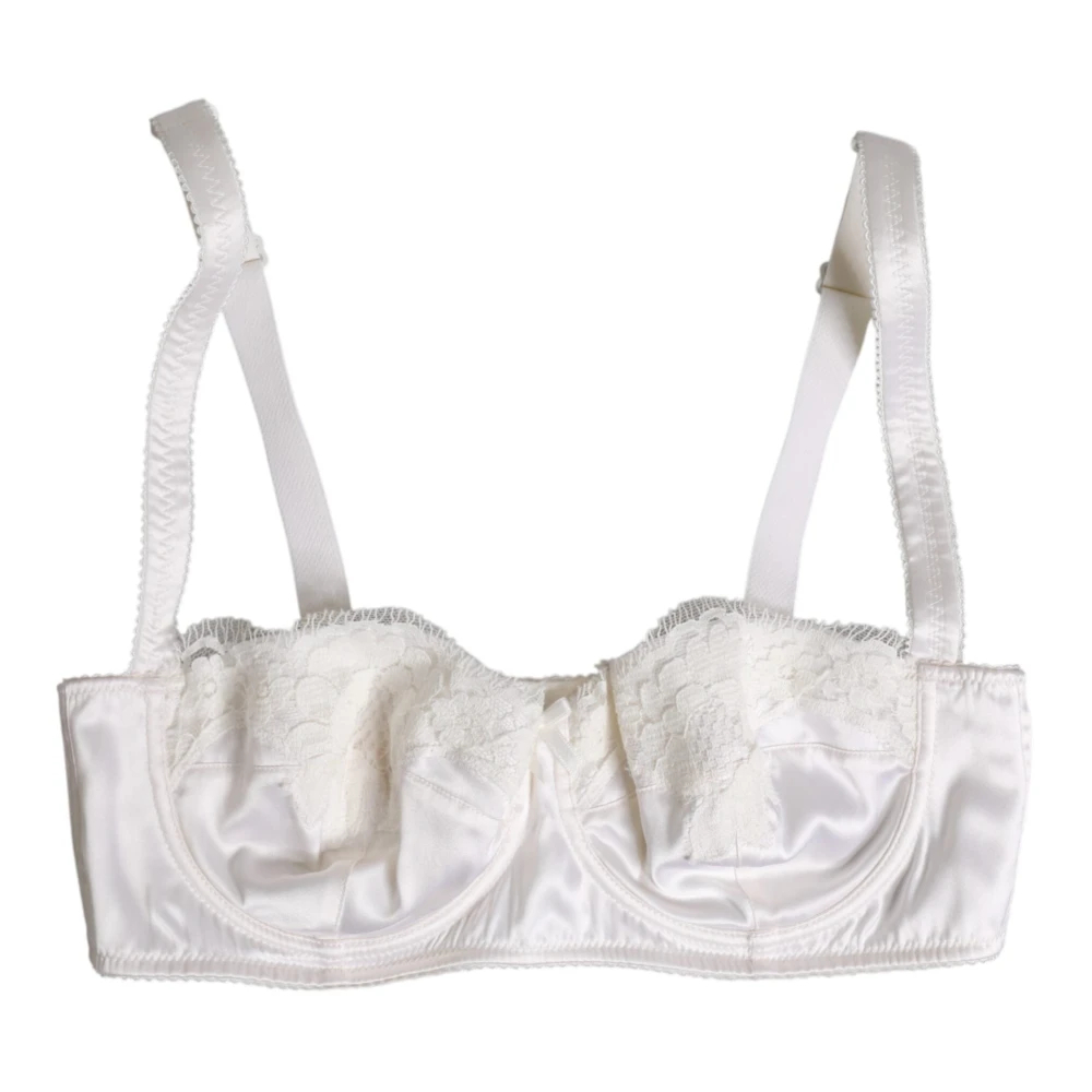 Dolce & Gabbana Damen Weiß - Er Seiden Balconette-Bh Unterwäsche - Underwear - Xs