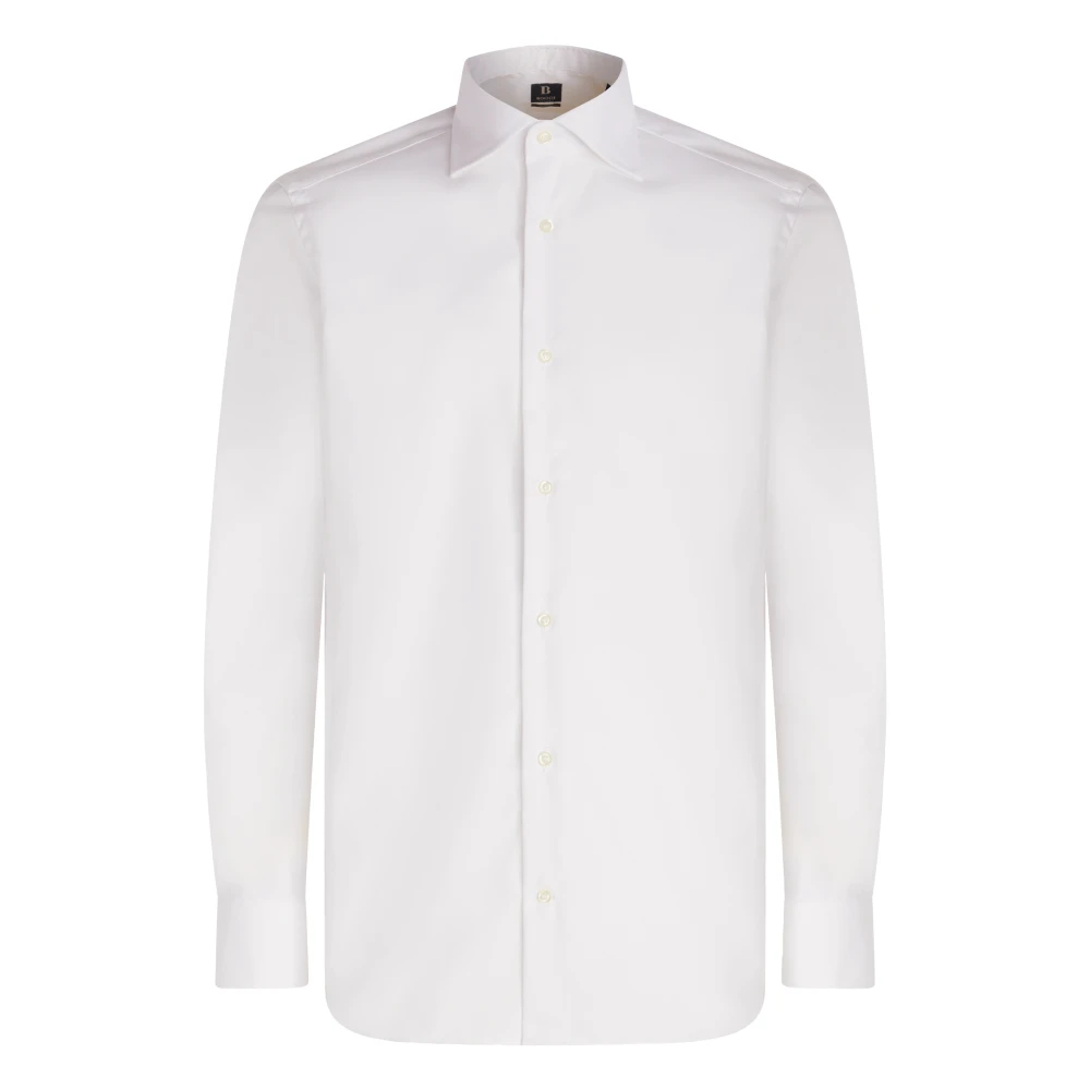 Boggi Milano Herren Weiß - Slim Fit Pinpoint Baumwollhemd - Shirts - 5XL