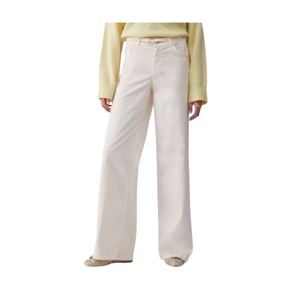 Liu Jo Damen Weiß - Satin Chino Hose - Trousers - W27