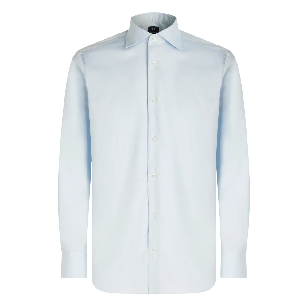 Boggi Milano Herren Blau - Slim Fit Pinpoint Baumwollhemd - Shirts - 6XL