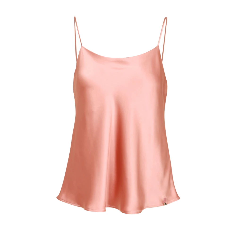 Herno Damen Rosa - Satin Quadratischer Ausschnitt Top - Tops - M