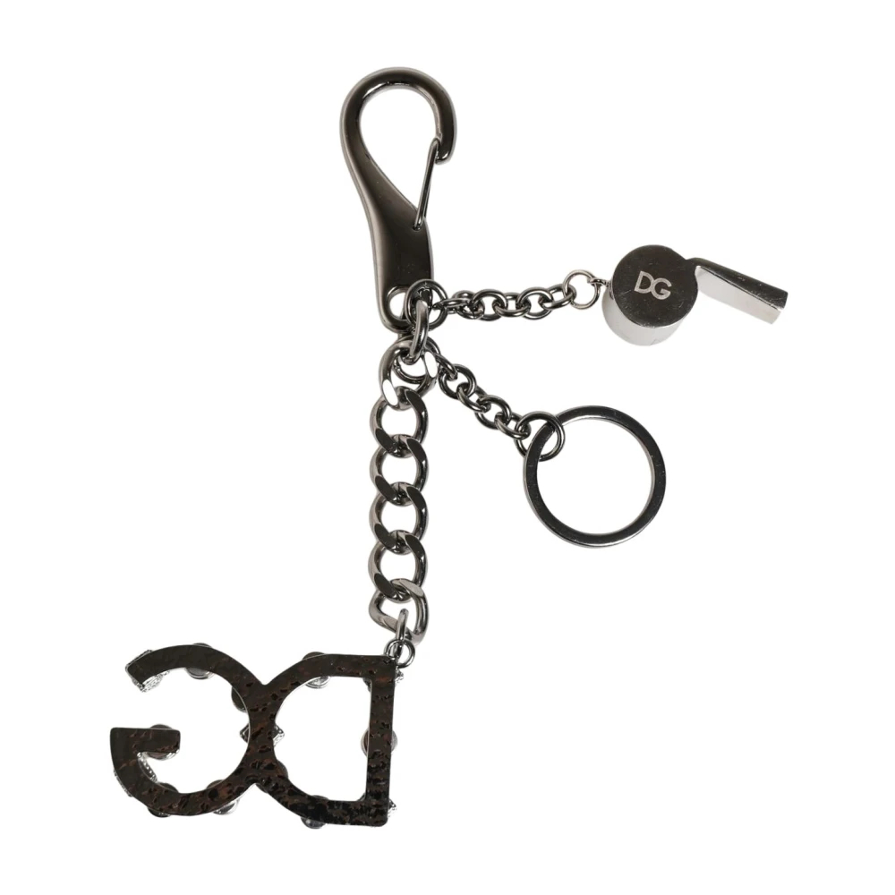 Dolce & Gabbana Damen Grau - Kristallring Schlüsselanhänger - Accessories - One Size