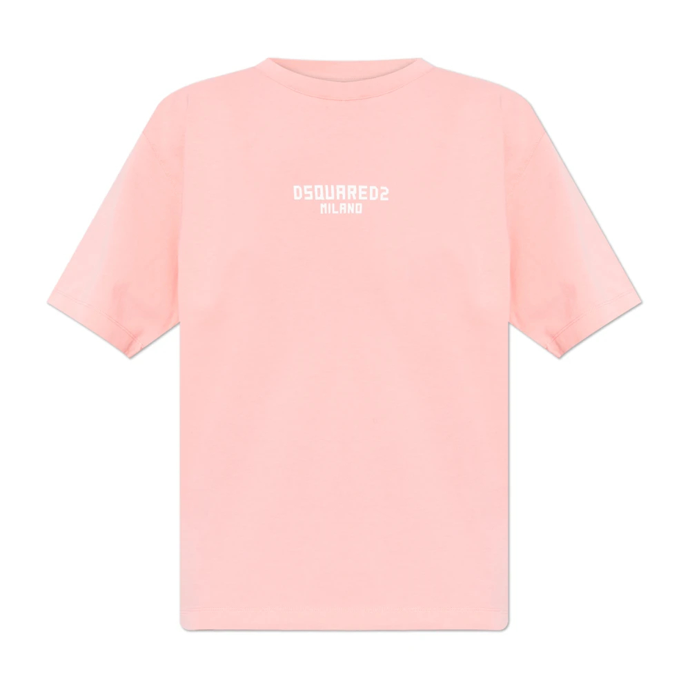 Dsquared2 Damen Rosa - T-Shirt Mit Logo-Print - Tops - 2XS