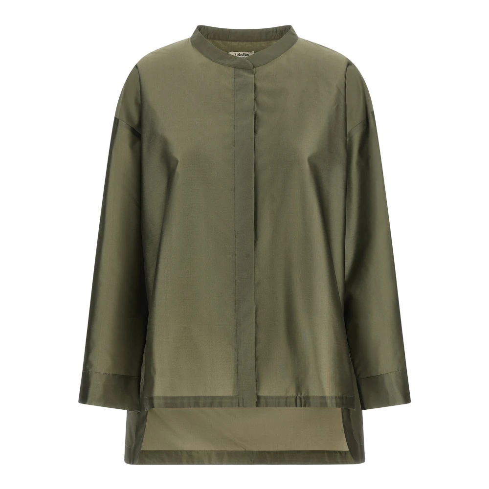 Max Mara Damen Grün - Smmracconto Seiden-Organza-Hemd - Blouses & Shirts - S