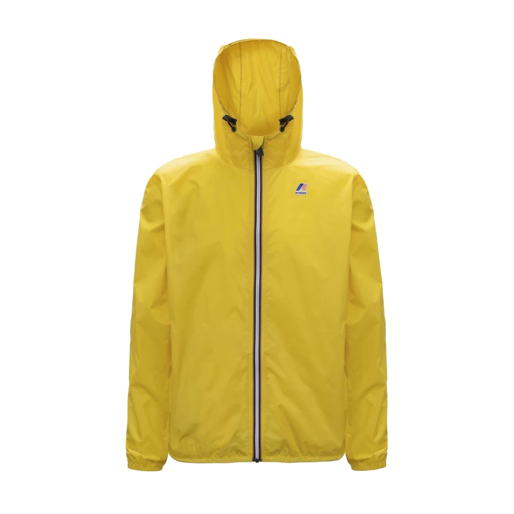 K-Way Herren Gelb - Wasserdichte- Winddichte Kapuzenjacke - Jackets - Xs