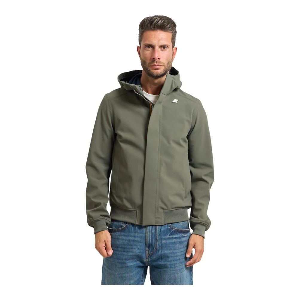 K-Way Herren Grün - E Wasserdichte Winddichte Kurze Jacke - Jackets - M