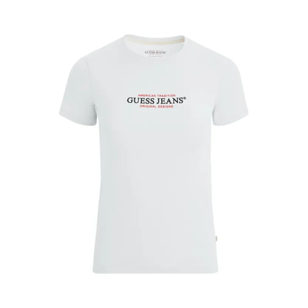 Guess - Klassisches Amerikanisches T-Shirt - Tops - Damen - Weiß - Xs