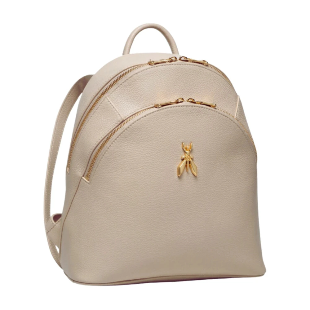 Patrizia Pepe Damen Grau - Tasche Mit Vordertasche Und Goldenen Reißverschlüssen - Bags - One Size