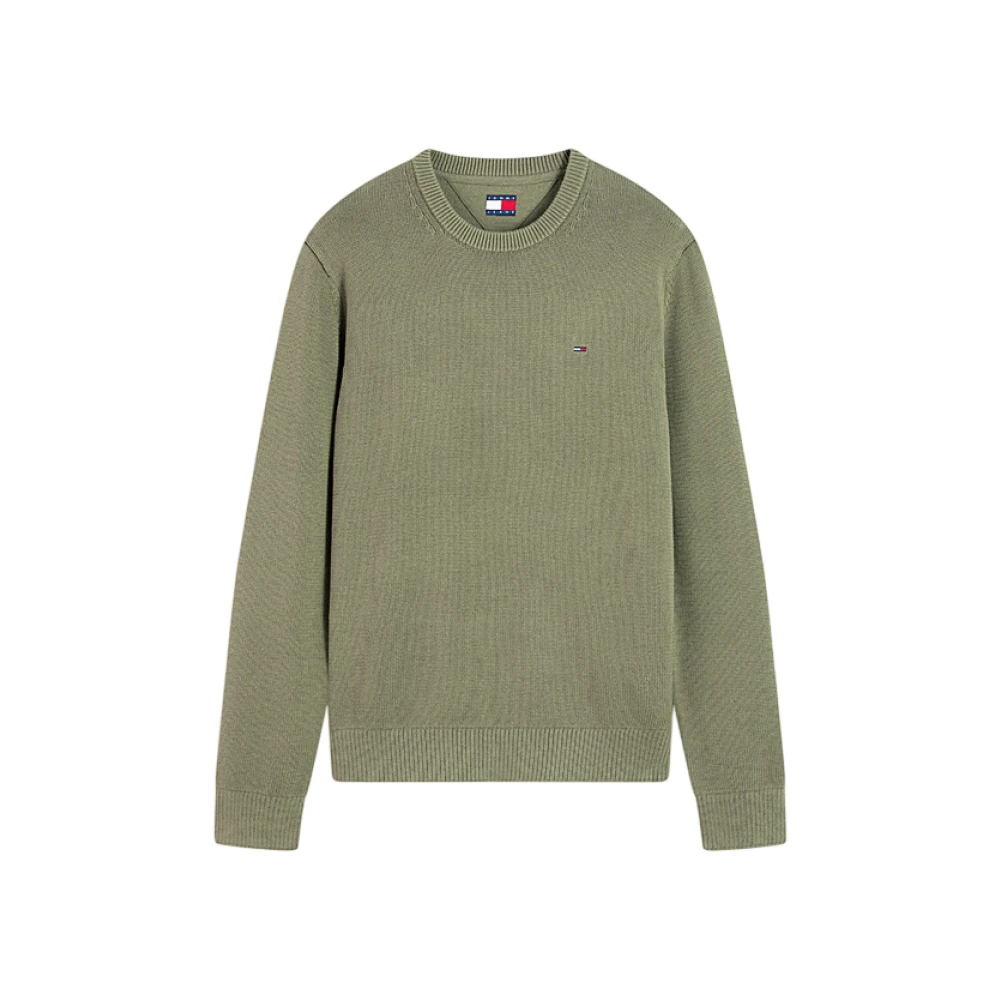 Tommy Jeans Grün - Slim Fit Pullover Mit Rundhalsausschnitt - Gr. - L - Bild 7