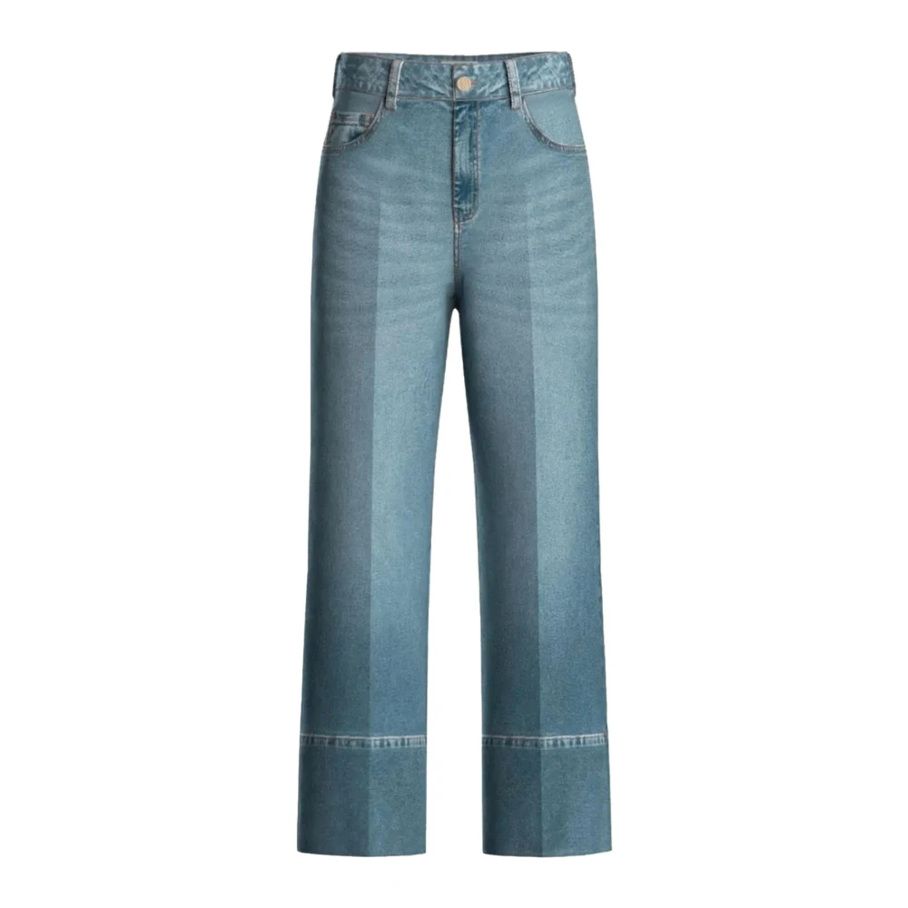 Emme Di Marella Damen Blau - Emmcropped Cropped Wide Jeans - Jeans - M