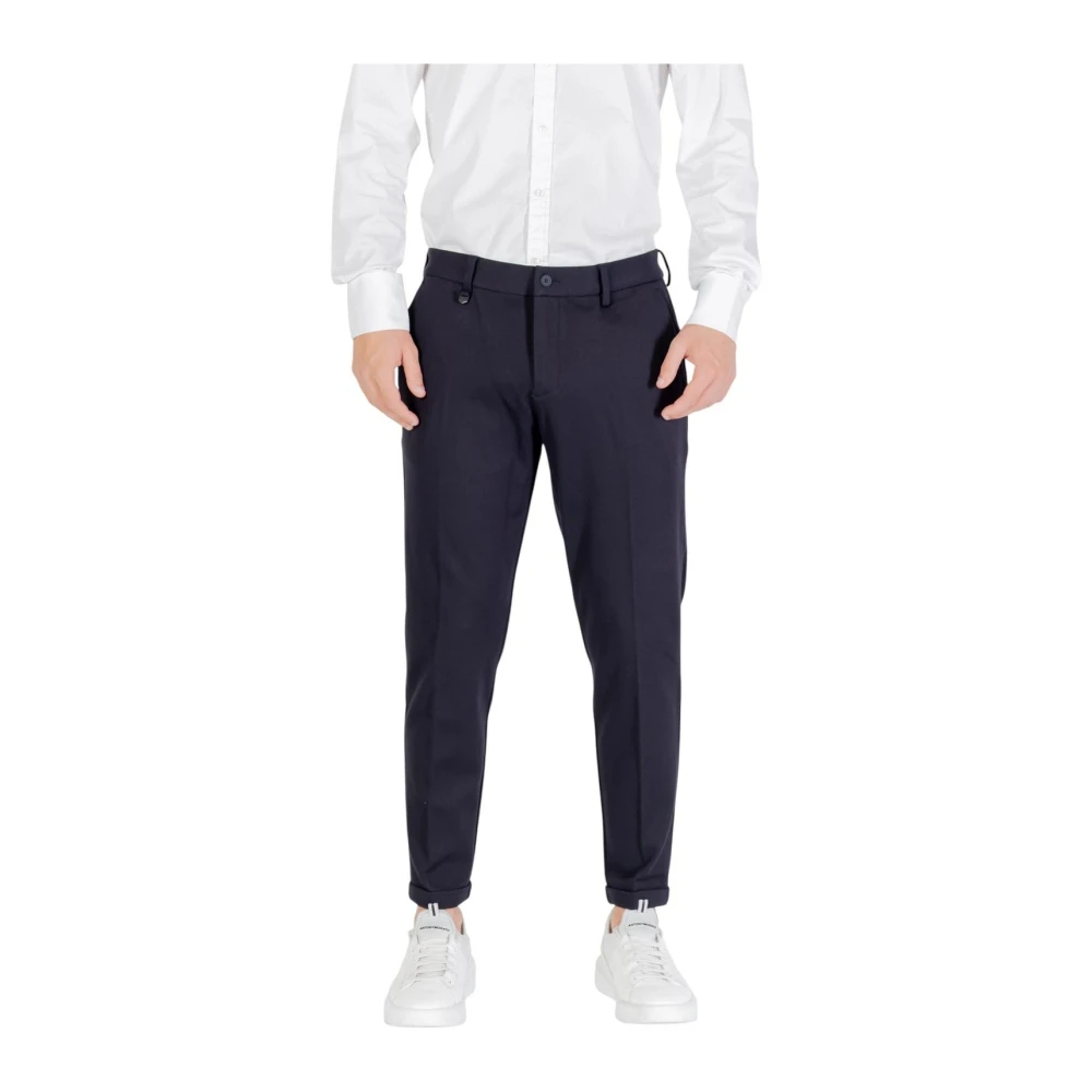 Antony Morato Herren Blau - Hose Mit Bundfalten- Reißverschluss Und Knopfverschluss - Trousers - Xl