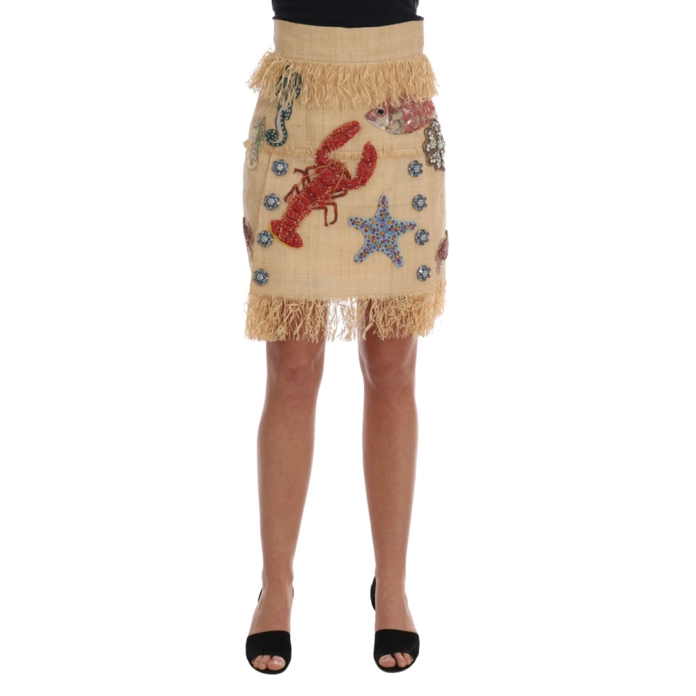 Dolce & Gabbana Women's Beige Short Skirts 2XS