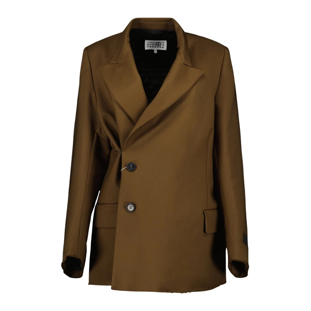 Mm6 Maison Margiela Women's Brown Blazers 2XS