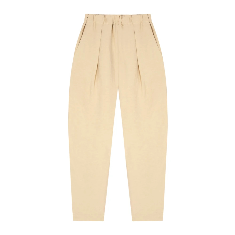 Cortana Women's Beige Tapered Trousers 2XL