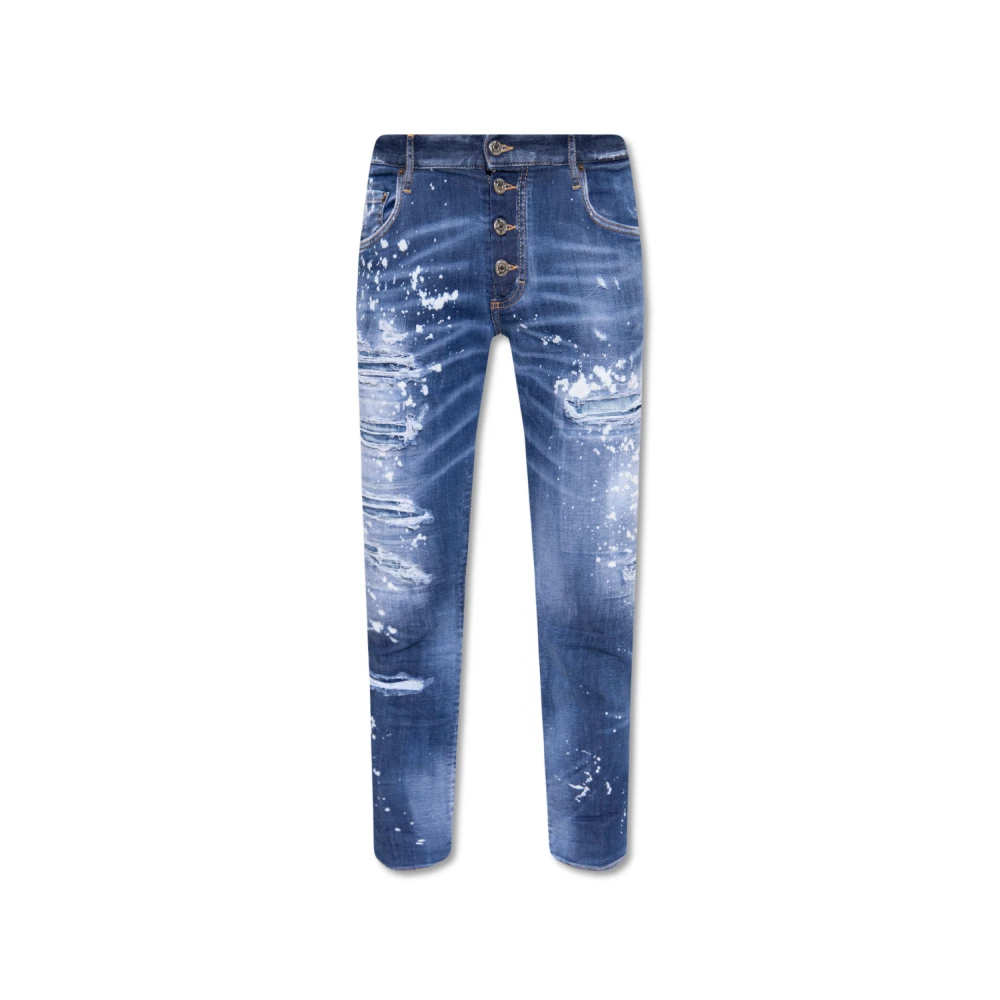 Dsquared2 Men's Blue Slim-Fit Jeans Medium