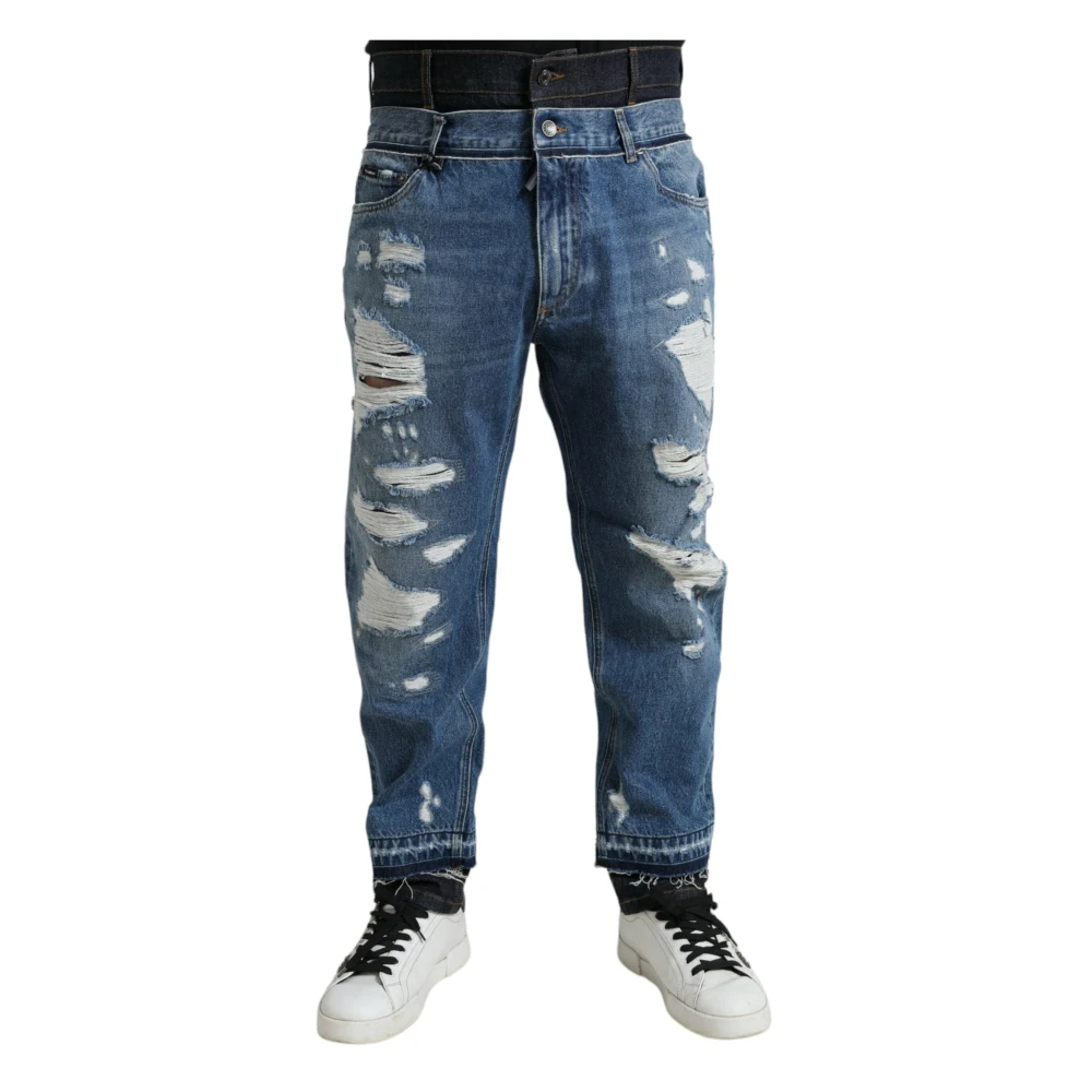 Dolce & Gabbana Men's Blue Straight Jeans Large