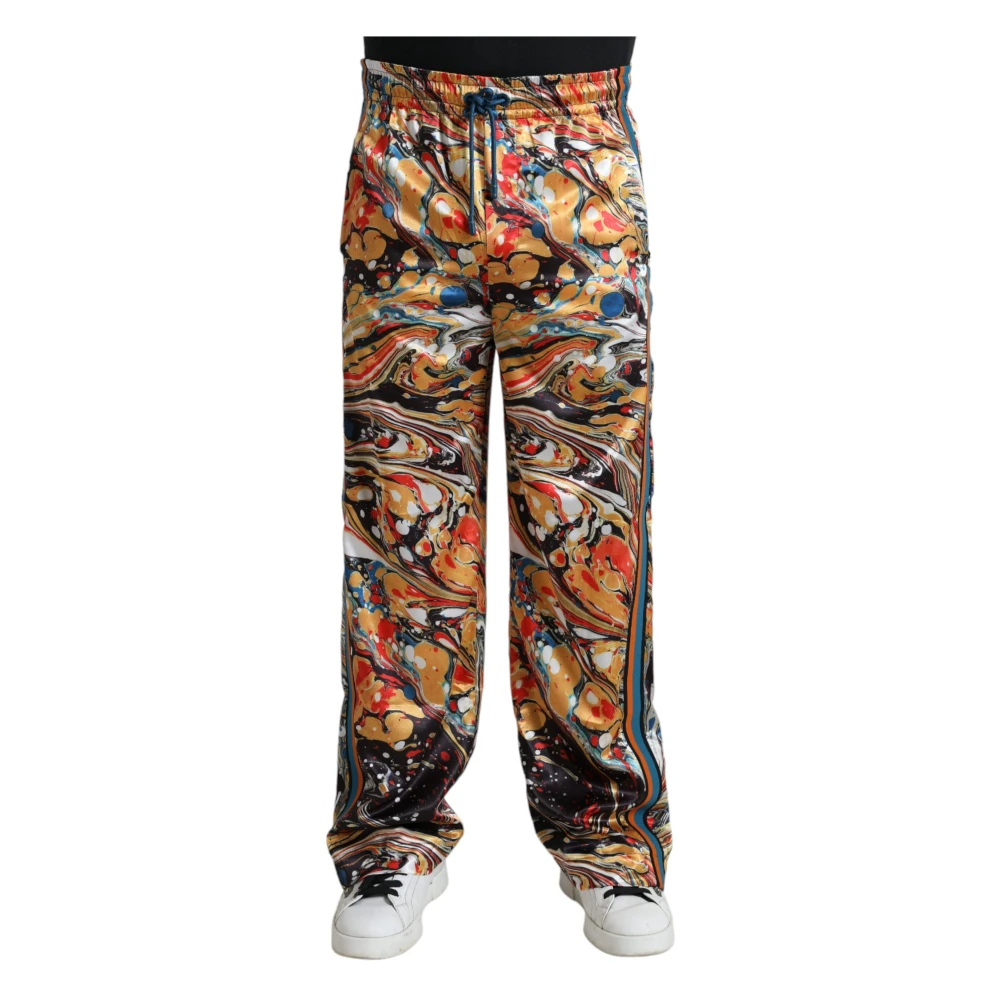Dolce & Gabbana Men's Multicolor Wide Trousers Extra Large