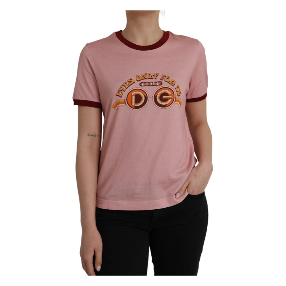 Dolce & Gabbana Women's Pink T-Shirts 3XS