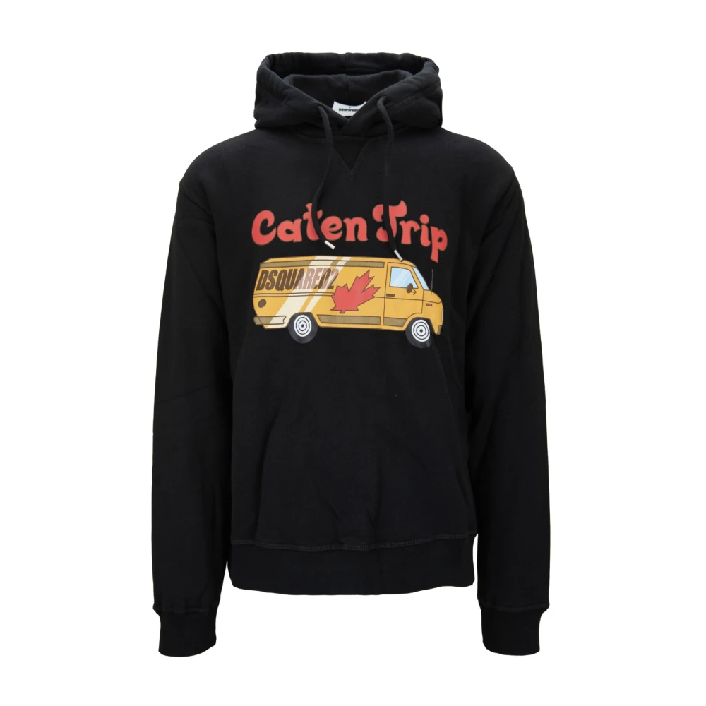 Dsquared2 Men's Black Hoodies Extra Large