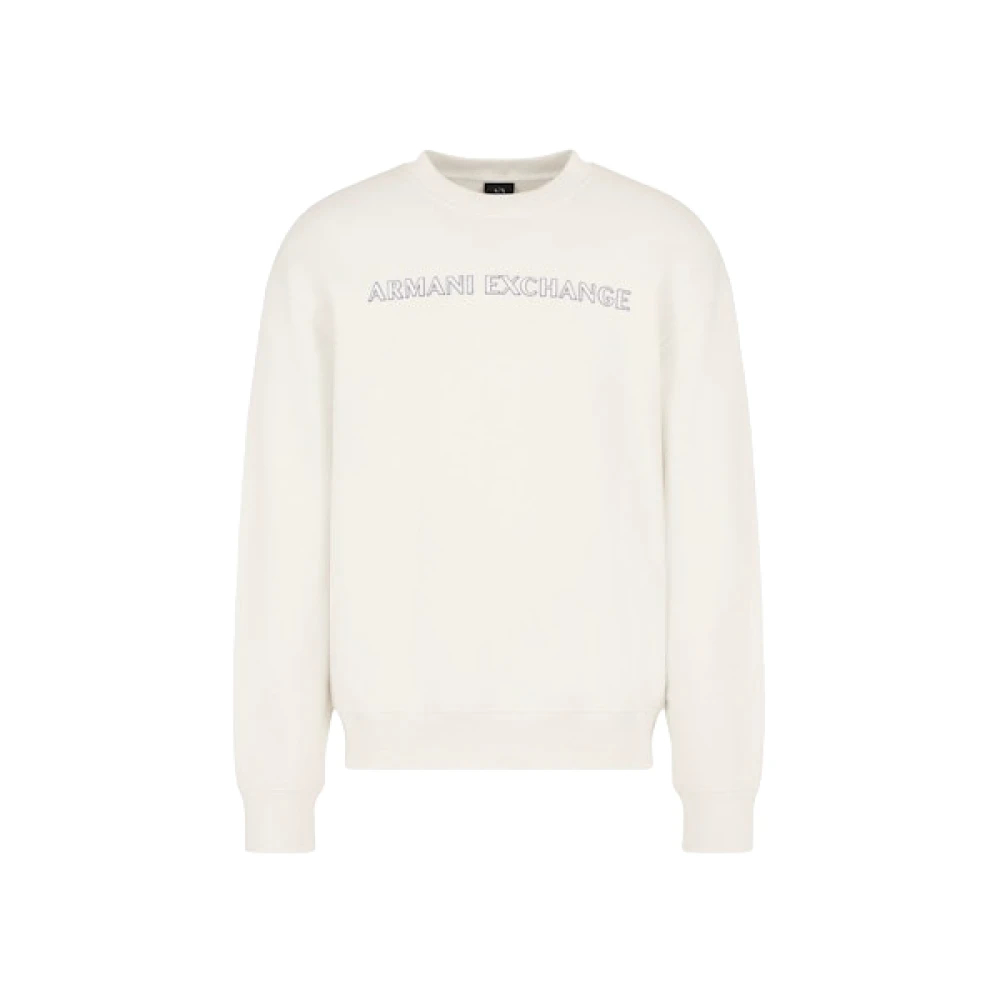 Armani Exchange Men's White Sweatshirts Medium