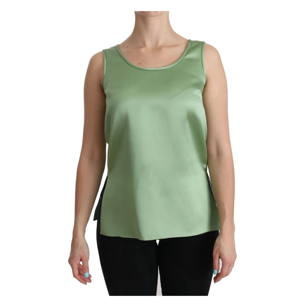 Dolce & Gabbana Women's Green Sleeveless Tops 3XS