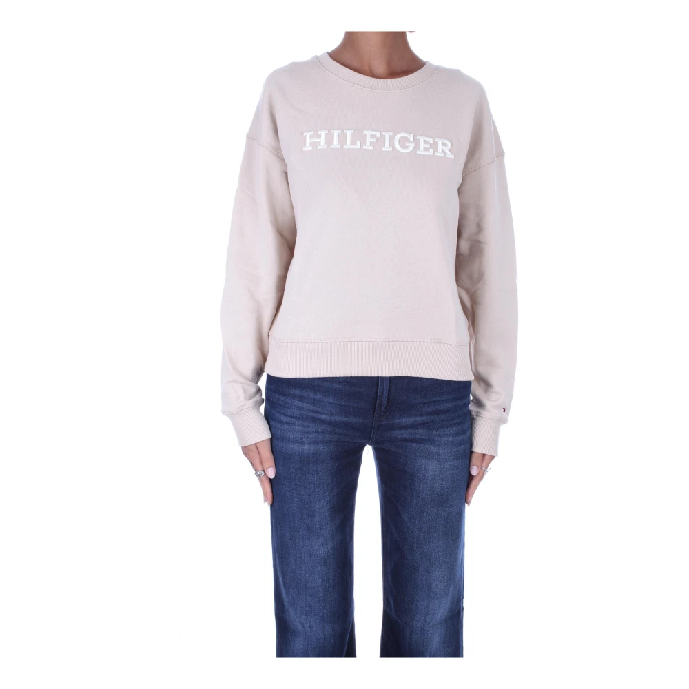 Tommy Hilfiger Women's Beige Sweatshirts Extra Large