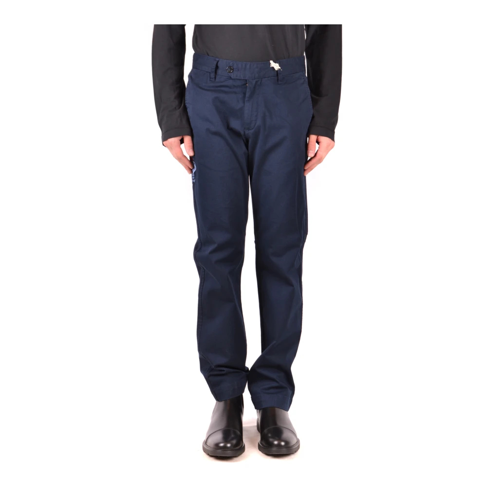 La Martina Men's Blue Slim-Fit Trousers W32