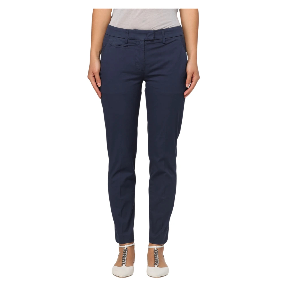 Dondup Women's Blue Slim-Fit Trousers W32