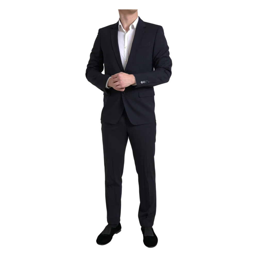 Dolce & Gabbana Men's Blue Single Breasted Suits Large