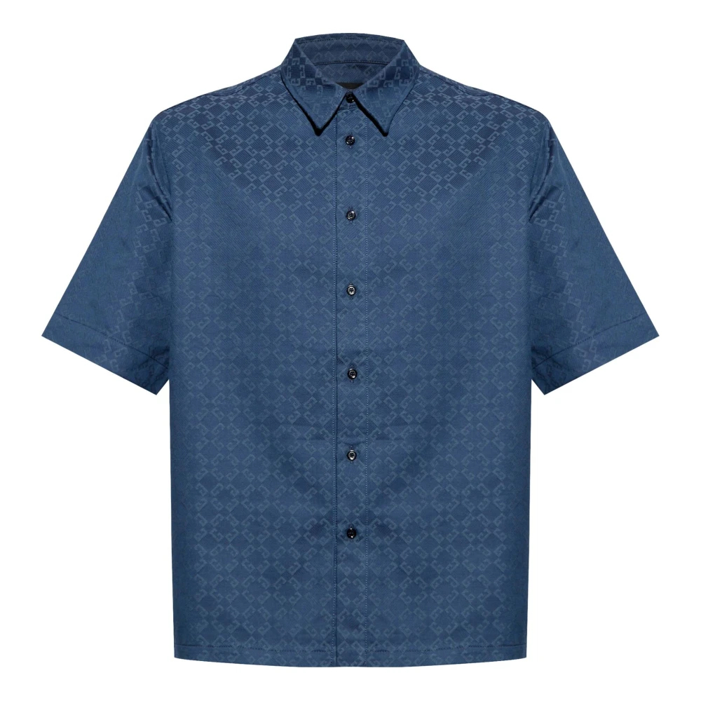 Givenchy Men's Blue Short Sleeve Shirts Small