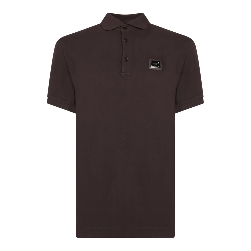 Dolce & Gabbana Men's Brown Polo Shirts Medium
