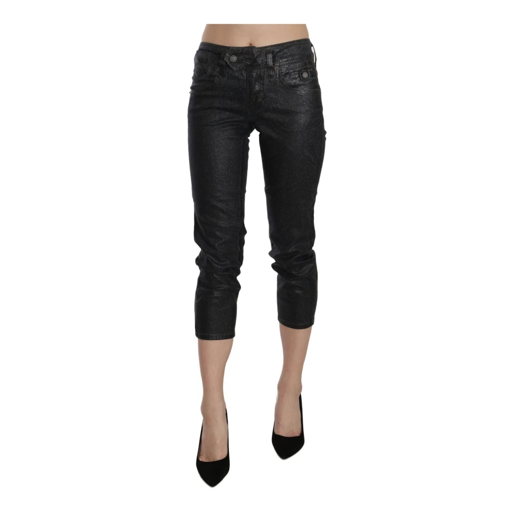 John Galliano Women's Black Cropped Jeans W24
